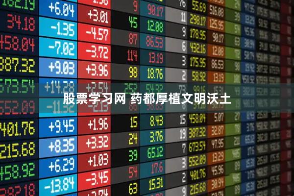 股票学习网 药都厚植文明沃土